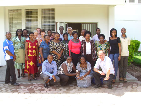 Course participants with Prof. Richard Walker, at right, kneeling