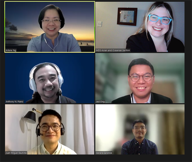 Photo of the Zoom faculty for session 5 in the MDS-AOS video Case Discussion Rounds, 2021